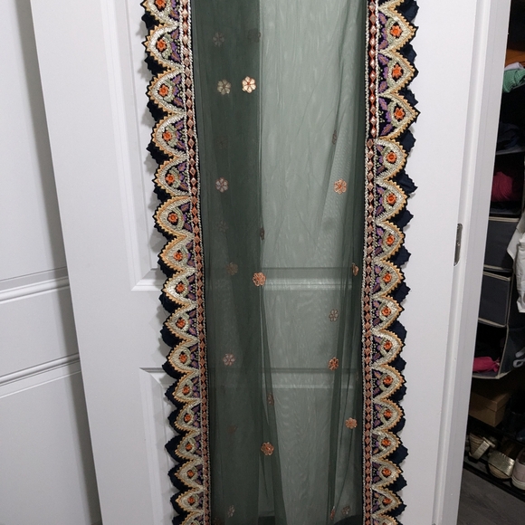 Embroidered Velvet Lehenga - Picture 11 of 11